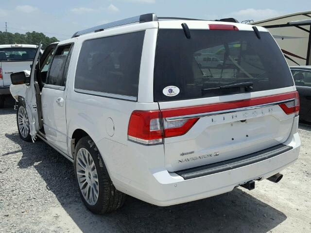 5LMJJ3HT4HEL12282 - 2017 LINCOLN NAVIGATOR WHITE photo 3