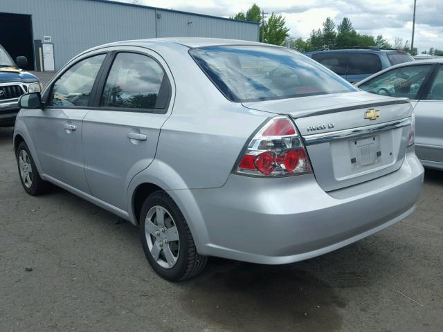KL1TD5DE2BB124869 - 2011 CHEVROLET AVEO LS SILVER photo 3