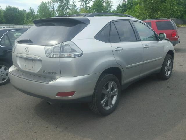 JTJHW31U972020523 - 2007 LEXUS RX 400H SILVER photo 4