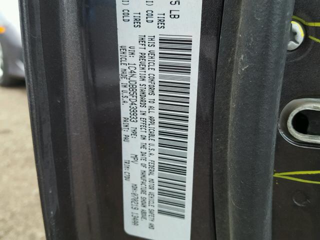 1C4NJDBB5FD439933 - 2015 JEEP COMPASS SP SILVER photo 10