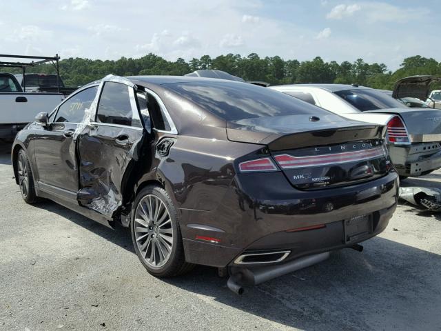 3LN6L2PU3FR626555 - 2015 LINCOLN MKZ HYBRID CHARCOAL photo 3