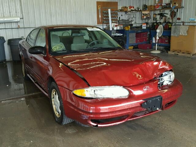 1G3NK52T1YC430473 - 2000 OLDSMOBILE ALERO RED photo 1