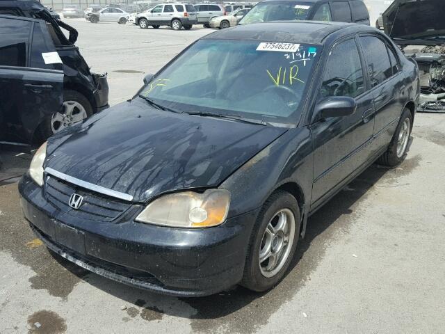 2HGES267X2H509819 - 2002 HONDA CIVIC BLACK photo 2