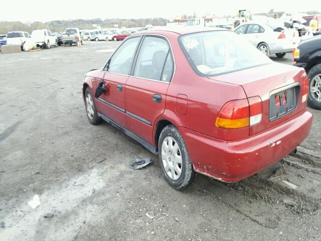 1HGEJ6675WL025124 - 1998 HONDA CIVIC LX RED photo 3