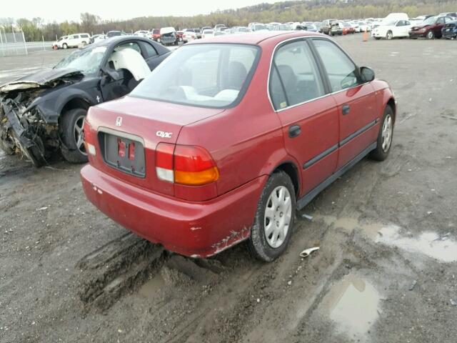 1HGEJ6675WL025124 - 1998 HONDA CIVIC LX RED photo 4