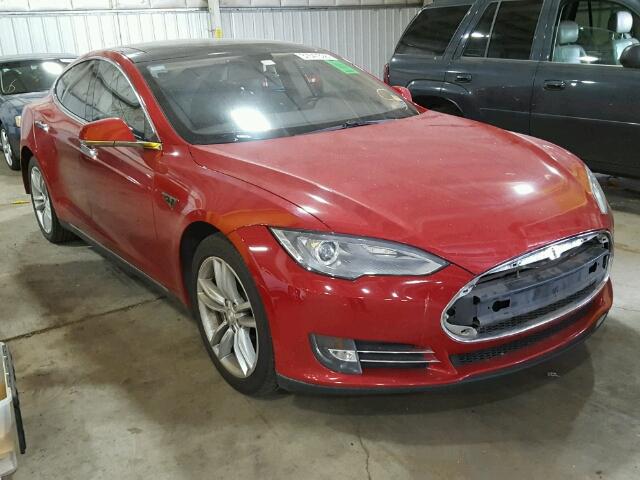 5YJSA1DP2DFP13024 - 2013 TESLA MODEL S RED photo 1