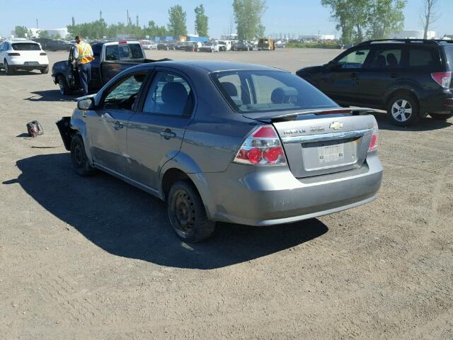 3G1TV55E79L126610 - 2009 CHEVROLET AVEO LS GRAY photo 3