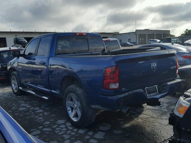 1D7RV1GTXAS184602 - 2010 DODGE RAM 1500 BLUE photo 3