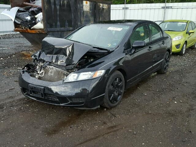 19XFA1F59BE007345 - 2011 HONDA CIVIC LX BLACK photo 2