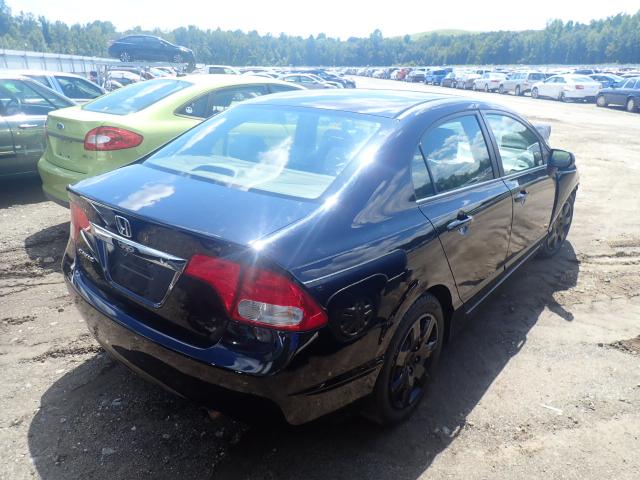 19XFA1F59BE007345 - 2011 HONDA CIVIC LX BLACK photo 4