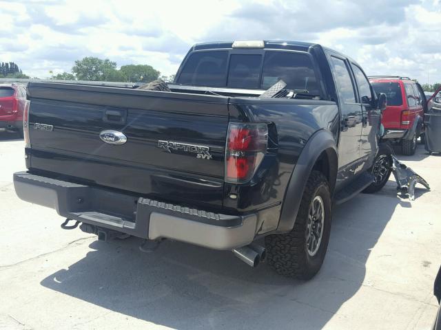 1FTFW1R63BFC39564 - 2011 FORD F150 SVT R BLACK photo 4