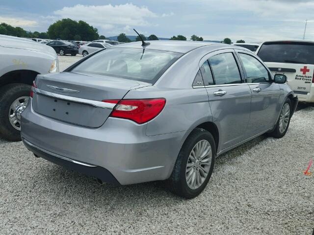 1C3CCBCG2DN515653 - 2013 CHRYSLER 200 LIMITE SILVER photo 4