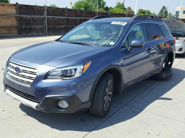 4S4BSENC0G3310060 - 2016 SUBARU OUTBACK 3. BLUE photo 2