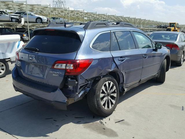 4S4BSENC0G3310060 - 2016 SUBARU OUTBACK 3. BLUE photo 4