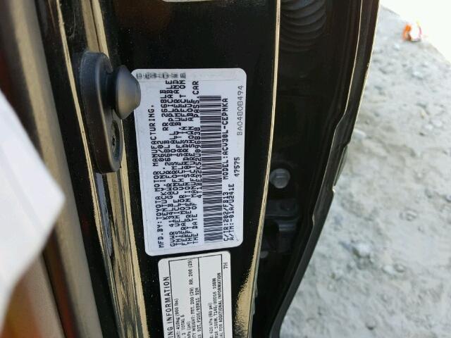 4T1BE32K52U096838 - 2002 TOYOTA CAMRY LE შავი ფოტო 10