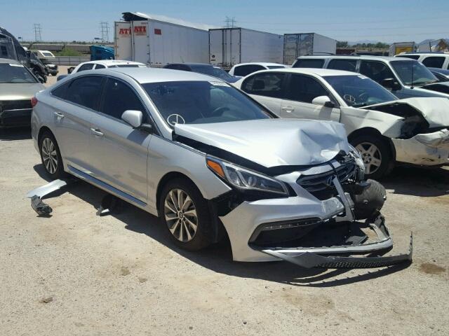 5NPE34AF9FH092759 - 2015 HYUNDAI SONATA SPO SILVER photo 1