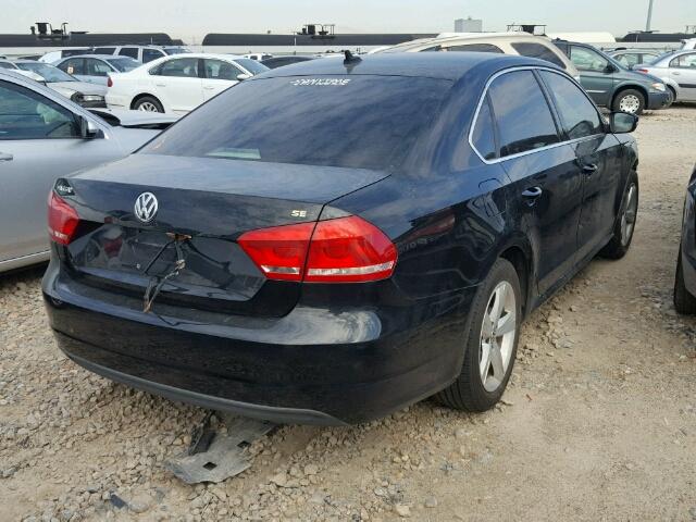 1VWBH7A39DC094366 - 2013 VOLKSWAGEN PASSAT SE BLACK photo 4