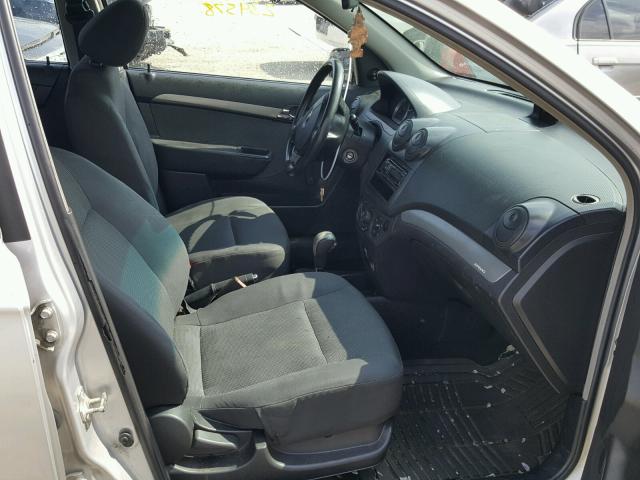 KL1TD56697B156909 - 2007 CHEVROLET AVEO BASE Gümüş foto 5