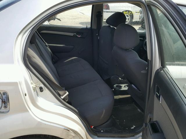 KL1TD56697B156909 - 2007 CHEVROLET AVEO BASE Gümüş foto 6