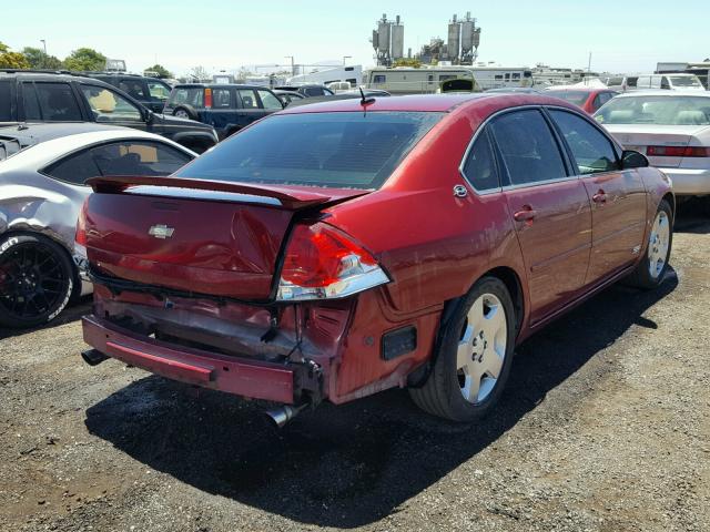 2G1WD58C279257258 - 2007 CHEVROLET IMPALA SUP BURGUNDY photo 4