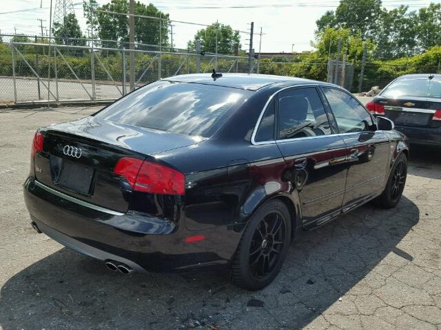 WAUGL78E78A062853 - 2008 AUDI S4 QUATTRO BLACK photo 4