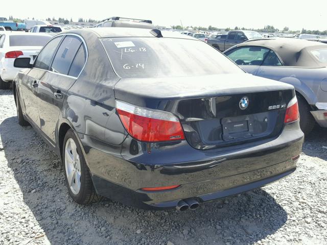 WBANV13558CZ59602 - 2008 BMW 528 XI BLACK photo 3