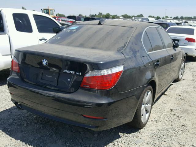 WBANV13558CZ59602 - 2008 BMW 528 XI BLACK photo 4