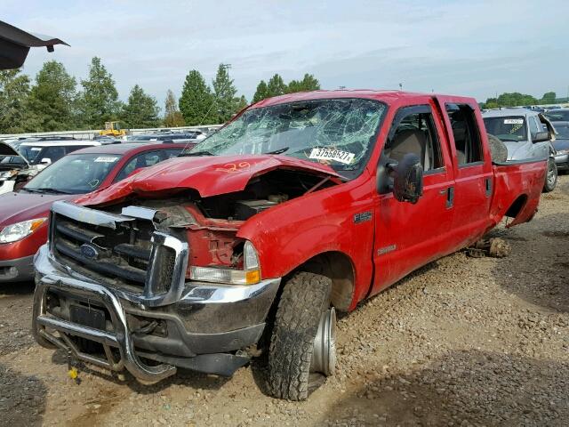 1FTNW21P04EB78558 - 2004 FORD F250 SUPER RED photo 2