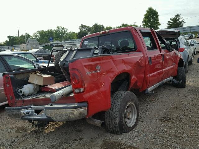 1FTNW21P04EB78558 - 2004 FORD F250 SUPER RED photo 4