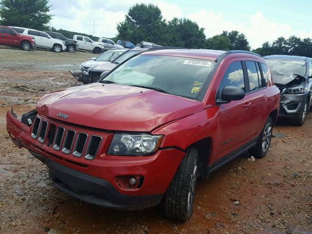 1C4NJCBA0GD806210 - 2016 JEEP COMPASS SP RED photo 2