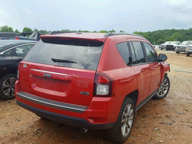 1C4NJCBA0GD806210 - 2016 JEEP COMPASS SP RED photo 4