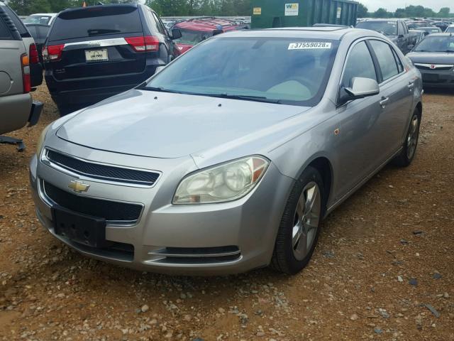 1G1ZH57B68F170210 - 2008 CHEVROLET MALIBU 1LT SILVER photo 2