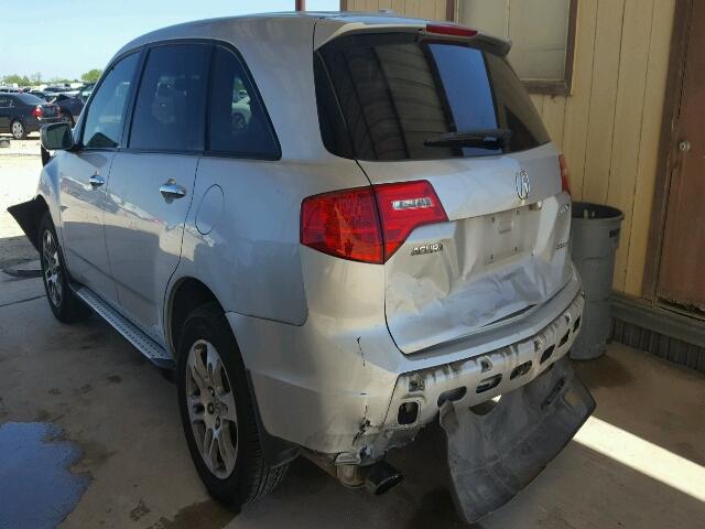 2HNYD283X8H538952 - 2008 ACURA MDX TECHNO SILVER photo 3