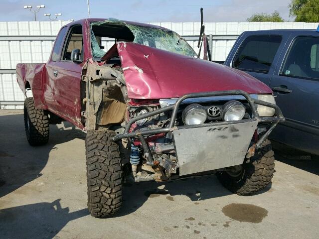 4TAWN72N9WZ103866 - 1998 TOYOTA TACOMA XTR MAROON photo 1