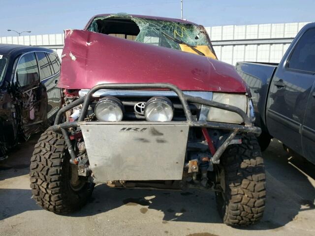 4TAWN72N9WZ103866 - 1998 TOYOTA TACOMA XTR MAROON photo 9