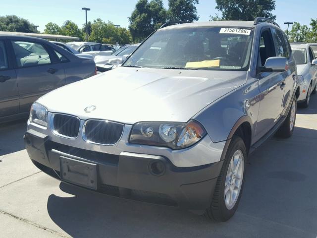 WBXPA73445WC49334 - 2005 BMW X3 2.5I SILVER photo 2