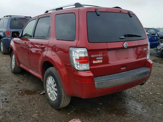 4M2CN8HG9BKJ07600 - 2011 MERCURY MARINER PR RED photo 3