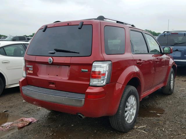 4M2CN8HG9BKJ07600 - 2011 MERCURY MARINER PR RED photo 4