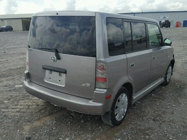 JTLKT334054021662 - 2005 TOYOTA SCION XB GRAY photo 4