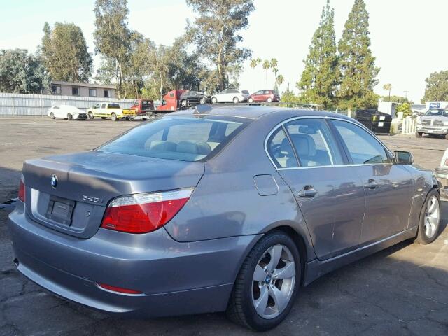 WBANU53558C110547 - 2008 BMW 528 I GRAY photo 4