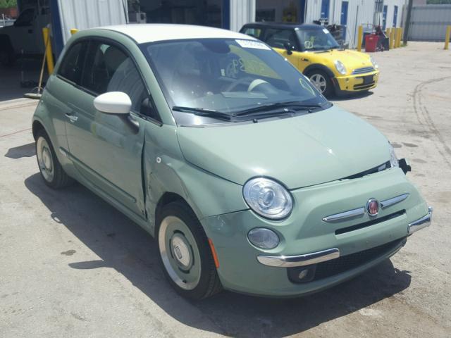 3C3CFFCR9ET269234 - 2014 FIAT 500 LOUNGE GREEN photo 1