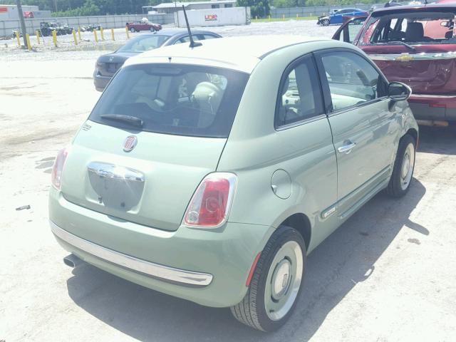 3C3CFFCR9ET269234 - 2014 FIAT 500 LOUNGE GREEN photo 4