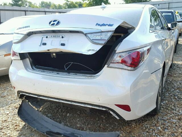 KMHEC4A44DA101494 - 2013 HYUNDAI SONATA HYB WHITE photo 9