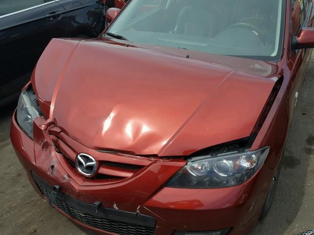 JM1BK323981147273 - 2008 MAZDA 3 S MAROON photo 9