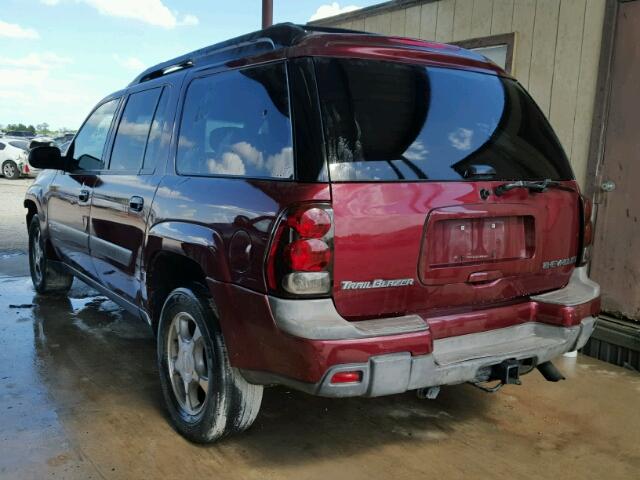 1GNES16S946190051 - 2004 CHEVROLET TRAILBLAZE MAROON photo 3