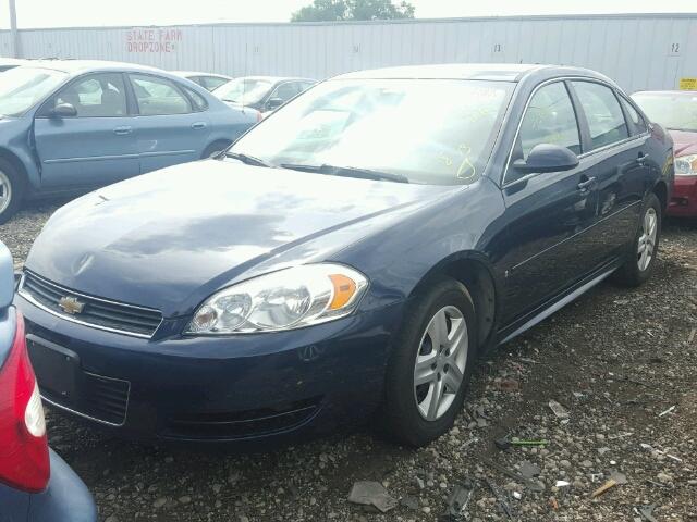 2G1WB57K691221637 - 2009 CHEVROLET IMPALA LS BLUE photo 2