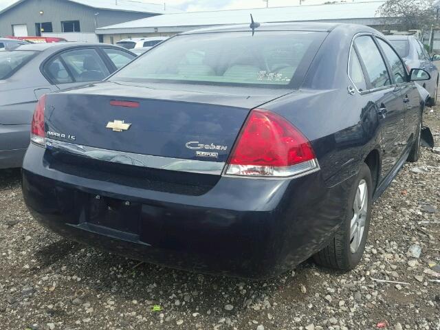 2G1WB57K691221637 - 2009 CHEVROLET IMPALA LS BLUE photo 4