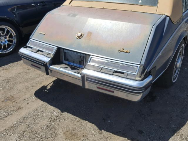 1G6AS698XEE819668 - 1984 CADILLAC SEVILLE BLUE photo 9