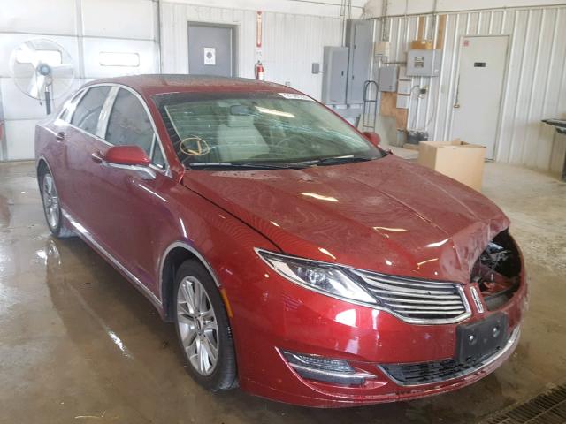 3LN6L2LU0ER819976 - 2014 LINCOLN MKZ HYBRID RED photo 1