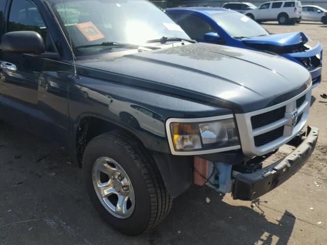 1D7RE3BK5BS596289 - 2011 DODGE DAKOTA SLT GREEN photo 9